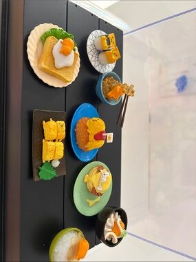 Playful Yellow Character Miniature Dinnerware Set - Decorative Home Accent